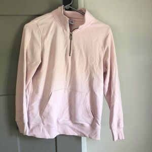 Old Navy Light Pink Half-Zip Sweatshirt